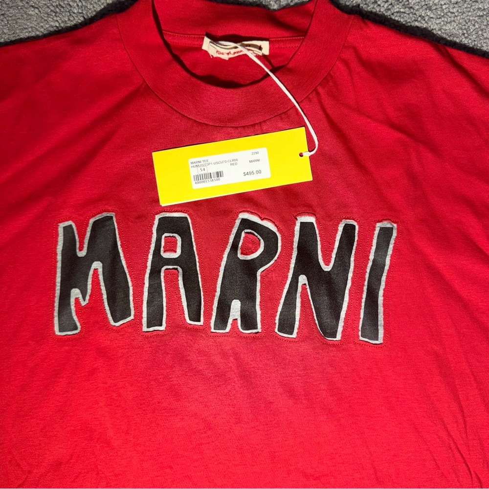 Marni Vibrant Red Logo Tee